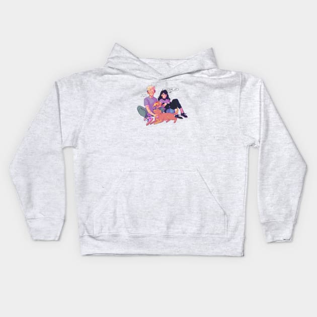 Hawkdudes Kids Hoodie by drizzledrawings